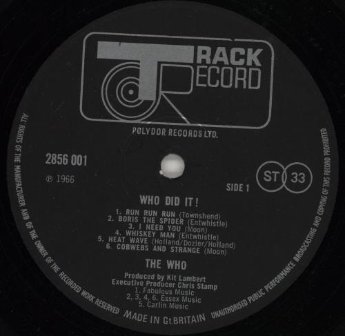 The Who Who Did It! - VG UK vinyl LP album (LP record) (609745)